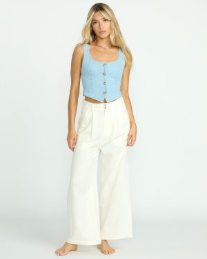 Sunwashed Sleeveless Top – Salt Blue