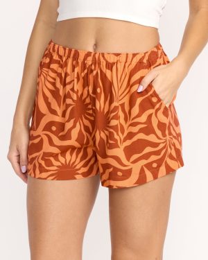 Sun Fade Printed Shorts – Orange Squeeze