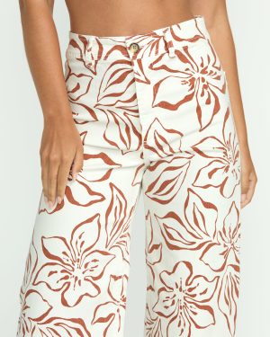 Free Fall Printed Twill Pants – Salt Crystal