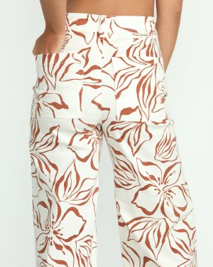 Free Fall Printed Twill Pants – Salt Crystal