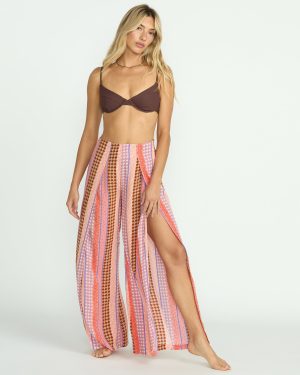 Split Spirit Elastic Waist Pants – Multi