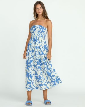 In The Sky Midi Dress – True Blue