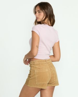Free Fall Corduroy Shorts – Khaki