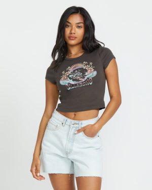 Goes Around Tee – Off Black