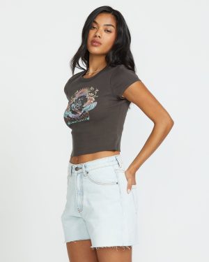 Goes Around Tee – Off Black