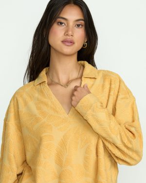 Sun Palm Terry Pullover Sweatshirt – Gold Coast