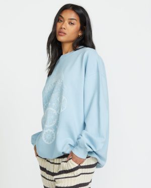 Ride In Crew Sweatshirt – Washed Chambray