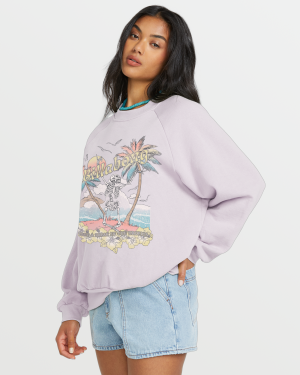 The Waves Crew Sweatshirt  – Amethyst Smoke