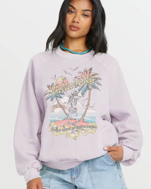 The Waves Crew Sweatshirt  – Amethyst Smoke
