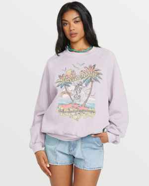 The Waves Crew Sweatshirt  – Amethyst Smoke