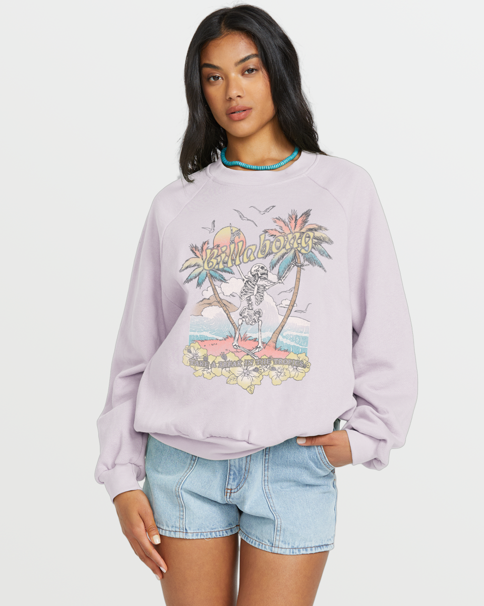 The Waves Crew Sweatshirt  - Amethyst Smoke