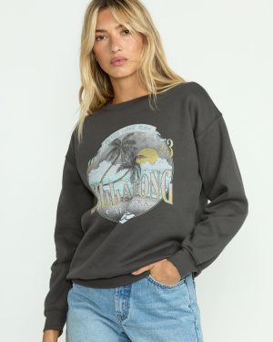 Wonderland Calls Crewneck Sweatshirt – Off Black