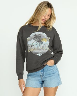 Wonderland Calls Crewneck Sweatshirt – Off Black