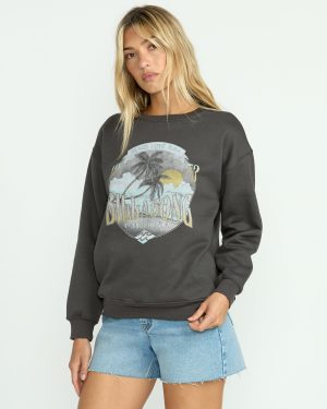 Wonderland Calls Crewneck Sweatshirt – Off Black