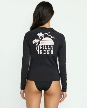 Sol Searcher Long Sleeve Rashguard – Black Pebble