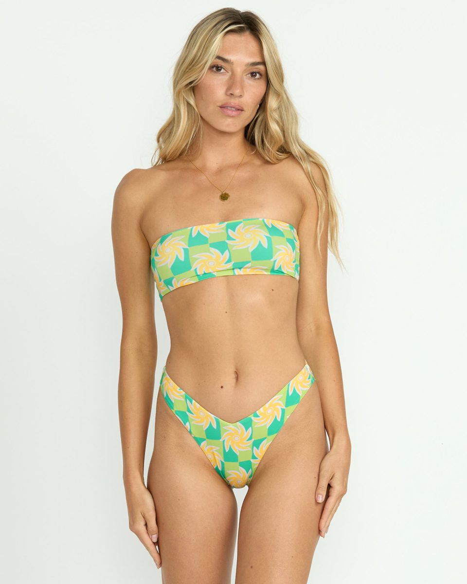 Trippin On Sun Tully Tube Top Bikini Top - Multi
