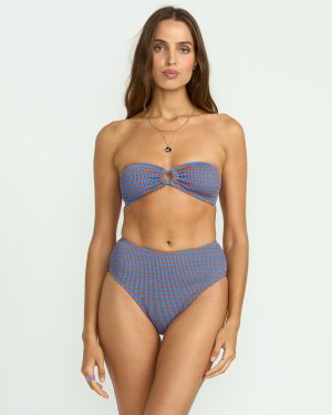 Summer High Stripe Rio Bandeau Bikini Top – Multi