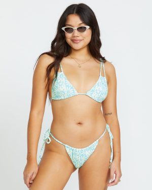 Happy Dance Avery Slide Triangle Bikini Top – Sea Spray