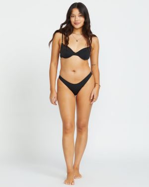 Sol Searcher Morgan Underwire Bikini Top – Black Pebble