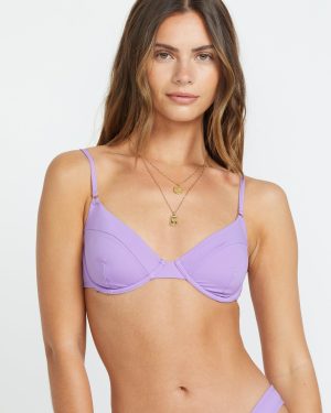 Sol Searcher Morgan Underwire Bikini Top – Prism Violet