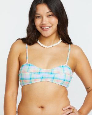 Check The Waves Eve Bralette Bikini Top – Multi