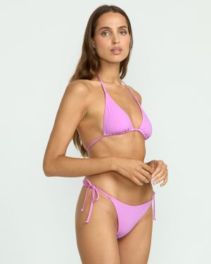 Sol Searcher Tie Side Tanga Bikini Bottom – Bright Rose
