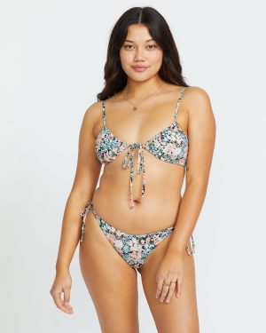 Sweet Fields Tie Side Tanga Bikini Bottom – Multi