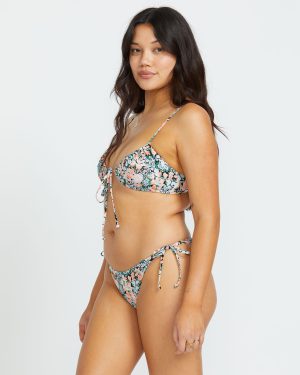 Sweet Fields Tie Side Tanga Bikini Bottom – Multi