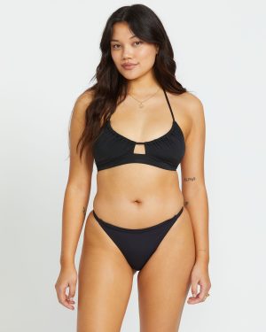 Sol Searcher Maya Bikini Bottom – Black Pebble