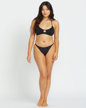 Sol Searcher Maya Bikini Bottom – Black Pebble