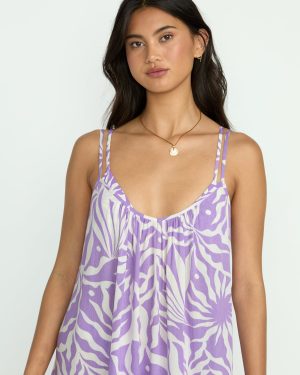 Beach Vibes Print Cover-Up – Paradise Purple