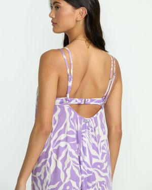 Beach Vibes Print Cover-Up – Paradise Purple
