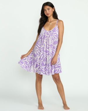 Beach Vibes Print Cover-Up – Paradise Purple