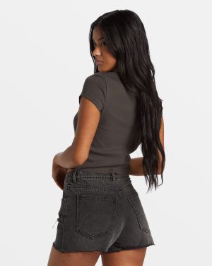 High Tides Denim Shorts – Fade To Black