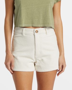 Free Fall Corduroy Shorts – White Cap