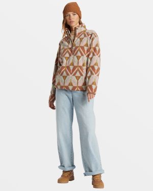 A/Div Boundary Mock 3 Half-Zip Pullover Sweatshirt – Sandalwood