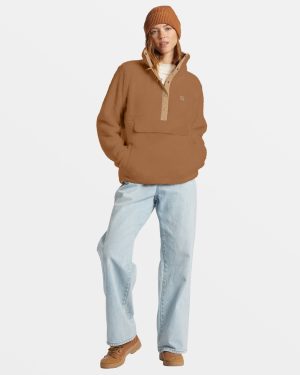 Switchback Mock Neck Fleece – Sandalwood
