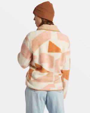 Switchback Mock Neck Fleece – White Cap