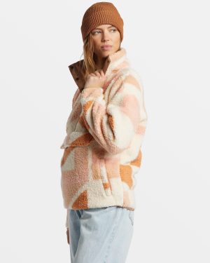 Switchback Mock Neck Fleece – White Cap
