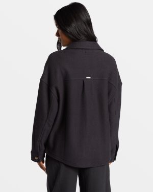 Everytime Oversized Shacket – Black Sands