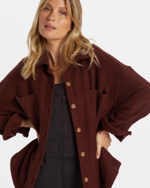 Everytime Oversized Shacket – Choc Chip