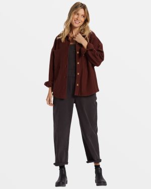 Everytime Oversized Shacket – Choc Chip