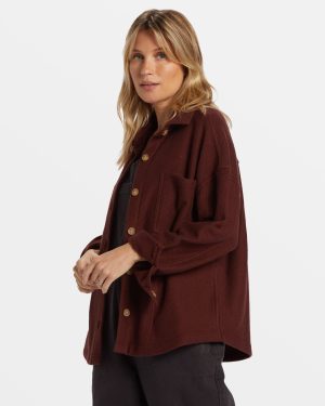 Everytime Oversized Shacket – Choc Chip