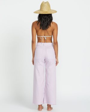 Free Fall High-Waist Pants – Amethyst Smoke