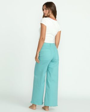 Free Fall High-Waist Pants – Misty Blue