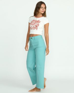Free Fall High-Waist Pants – Misty Blue
