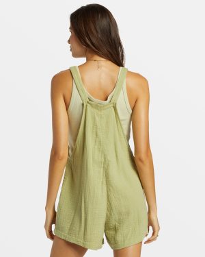 Beach Crush Romper – Avocado