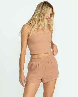 In The Waves Short – Rose Brown