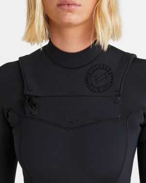 4/3mm Salty Dayz Natural Upcycler GBS Chest Zip Wetsuit – Black