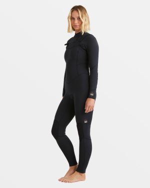 4/3mm Salty Dayz Natural Upcycler GBS Chest Zip Wetsuit – Black